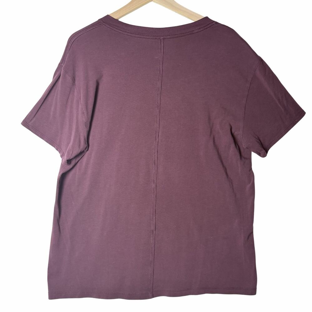 Lululemon All Yours Tee Maroon/Garnet Relaxed Fit Women’s size 10/12 - Picture 2 of 6